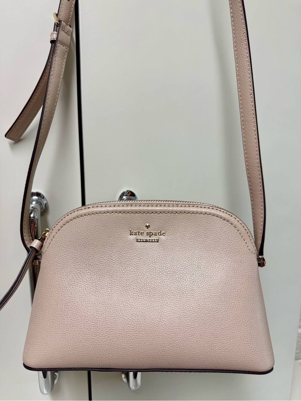 kate spade blush pink pebble leather crossbody